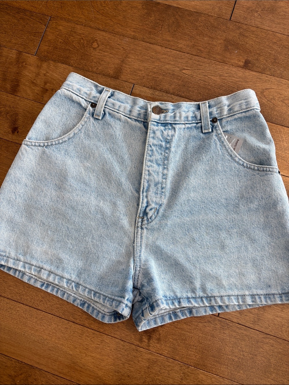 Vintage Light Blue Denim Shorts - Women